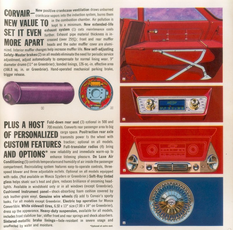 1963 Chevrolet Corvair Brochure Page 11